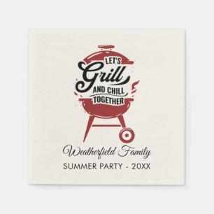 Family Reunion Annual BBQ Summer Party Custom Napkins