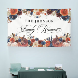 Family Reunion autumn fall pumpkins backdrop Banner