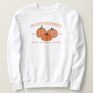 Family Reunion Autumn Pumpkins Custom Name Year Sweatshirt