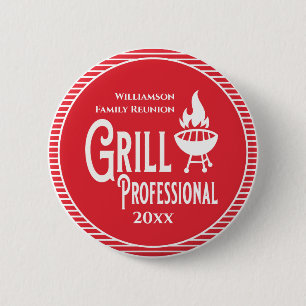 Family Reunion Award Barbecue Grill Professional Button