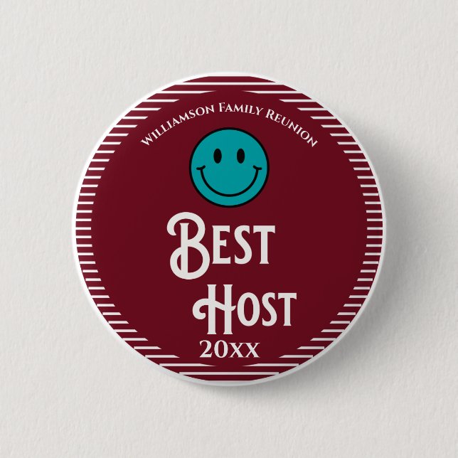Family Reunion Award Best Host Button (Front)