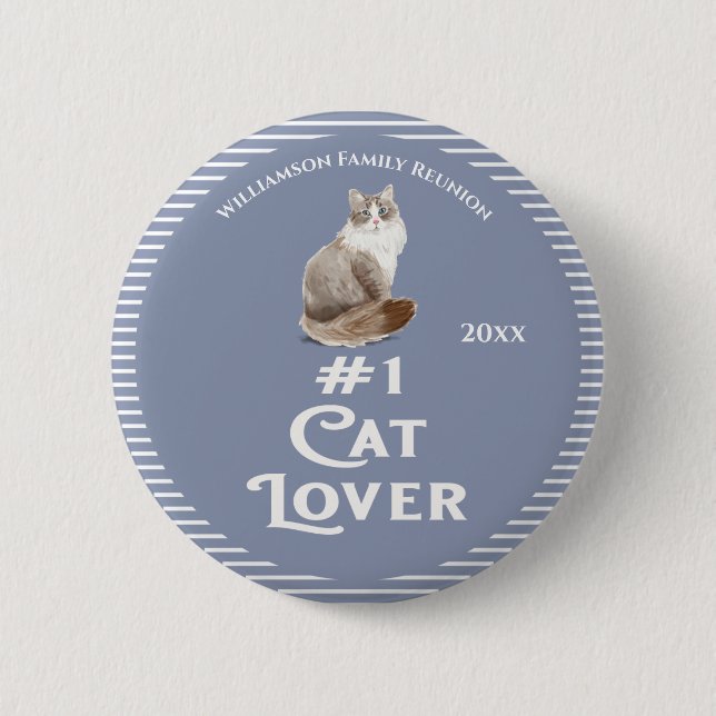 Family Reunion Award Cat Button (Front)