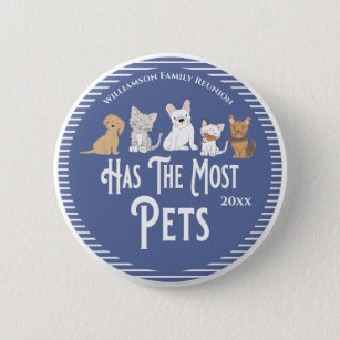 Family Reunion Award Has The Most Pets Button