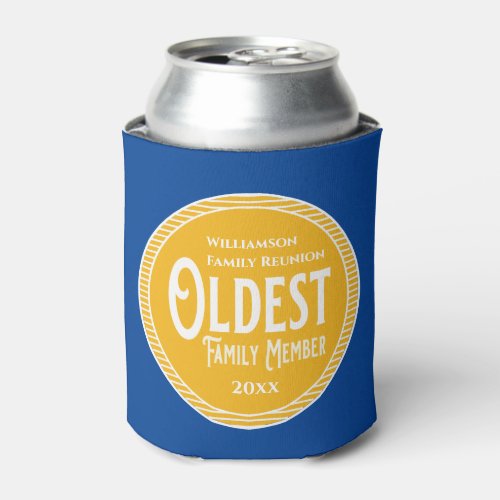 Family Reunion Award Oldest Family Member Can Cooler