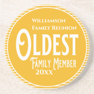 Family Reunion Award Oldest Family Member Coaster