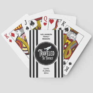 Family Reunion Award Traveled The Furthest Plane Poker Cards