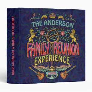 Family Reunion Band Retro 70s Concert Logo Custom 3 Ring Binder