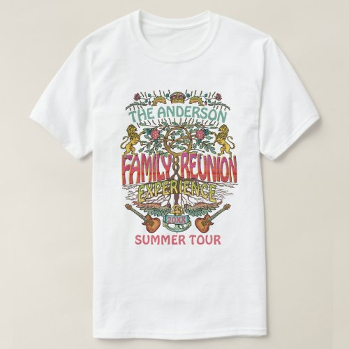 Family Reunion Band Retro 70s Concert Logo Custom T_Shirt