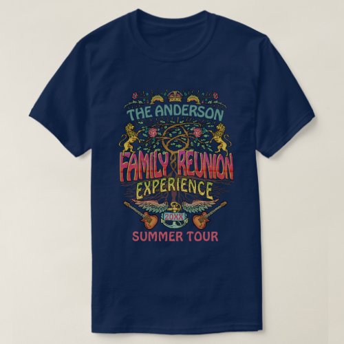 Family Reunion Band Retro 70s Concert Logo Custom T_Shirt
