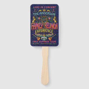Family Reunion Band Retro 70s Concert Logo Name Hand Fan