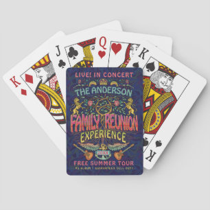 Family Reunion Band Retro 70s Concert Logo Name Poker Cards