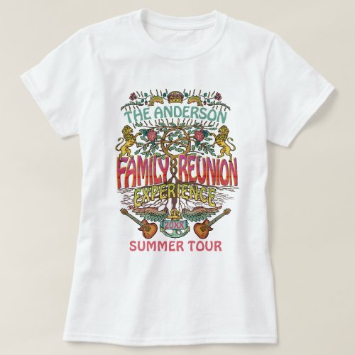 Family Reunion Band Retro 70s Concert Logo Name T_Shirt