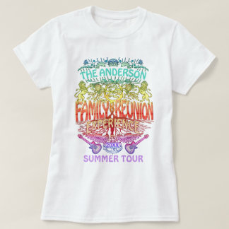 Family Reunion Band Retro 70s Concert Logo Neon T-Shirt