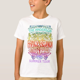 Family Reunion Band Retro 70s Concert Logo Neon T-Shirt