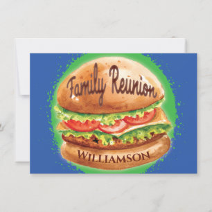 Family Reunion Barbecue Picnic Invitation