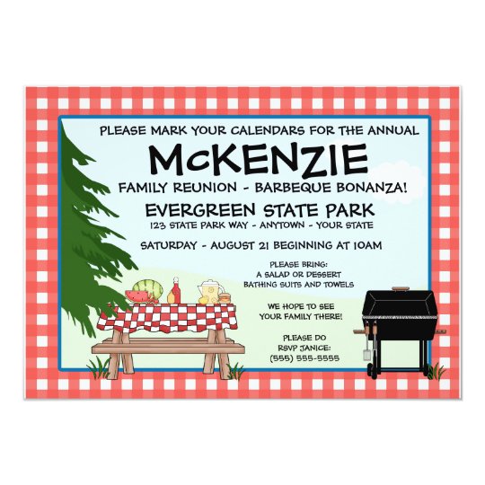 Family Reunion Barbeque Invitation