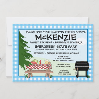 Family Reunion Barbeque Invitation