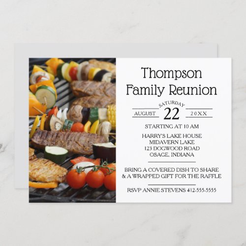 Family Reunion BBQ Grill Invitation