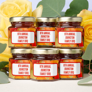 Family Reunion BBQ Summer Gathering Honey Jar Favors
