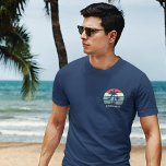 Family Reunion Beach Palm Tree Sunset Pocket Name T-Shirt<br><div class="desc">Cute matching summer family reunion beach vacation t-shirts for adults to wear on an island cruise or tropical seaside trip. Features beautiful palm trees in front of a pretty ocean sunset. Perfect custom tees for everyone in your group. Add your name on the pocket and customize the back with your...</div>