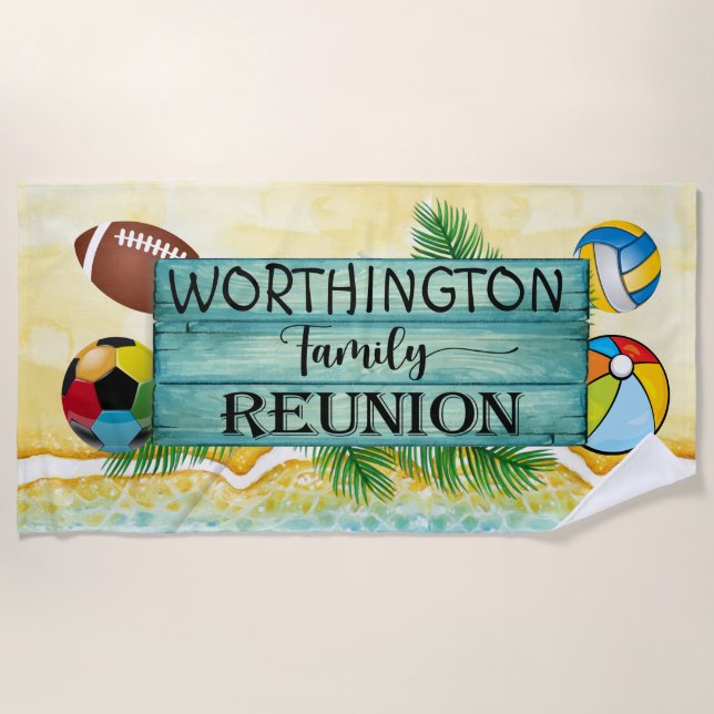 Family Reunion Beach Towel (Front)