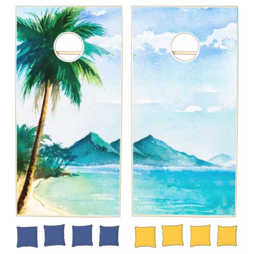 Family Reunion Beach Wedding Summer Fun Cornhole Set