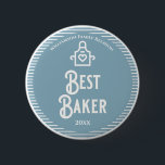 Family Reunion Best Baker Prize Award Button<br><div class="desc">Thank goodness for good bakers that provide you with delicious baked goods! Award this family reunion prize to the best baker at your family reunion event. Features an apron with a heart of love to show their love of baking.</div>