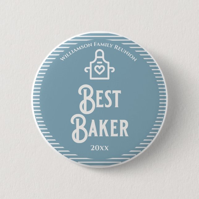 Family Reunion Best Baker Prize Award Button (Front)