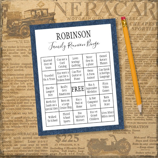 Family Reunion Bingo Game 2 (Creator Uploaded)