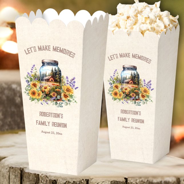 Family Reunion Birthday Forest Cabin Popcorn Favor Boxes (Family Reunion Birthday Forest Cabin Popcorn Favor Boxes)