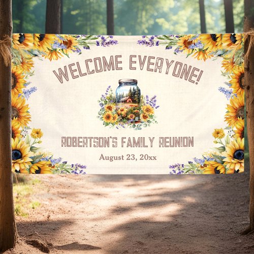 Family Reunion Birthday Forest Cabin Sunflower