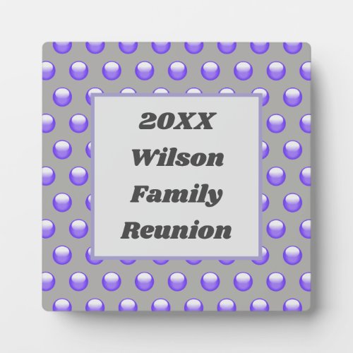Family Reunion Blue and Gray Polka Dot Event