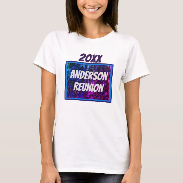 Family Reunion Bright Neon Gathering Keepsake TShirt Zazzle