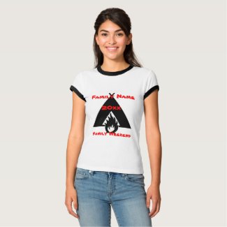 Family Reunion Campfire and Tent Symbol T-Shirt