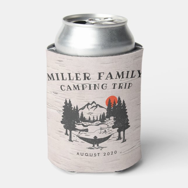 Family Reunion Camping Road Trip Personalized Can Cooler (Can Front)