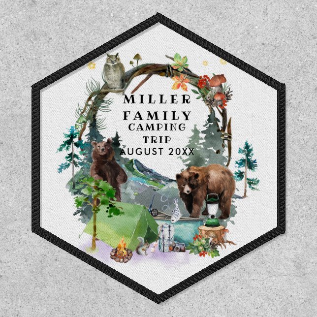 Family Reunion Camping Road Trip Personalized Patch (Front)