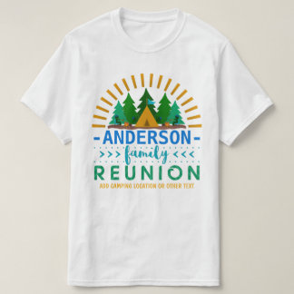 Family Reunion Camping Trip Custom Name + Text T-Shirt