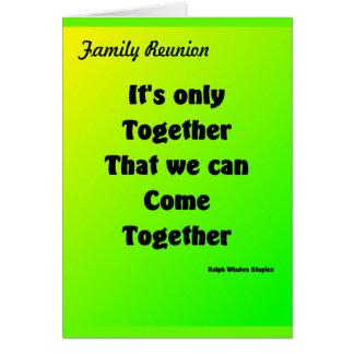 Family Reunion Greeting Cards | Zazzle