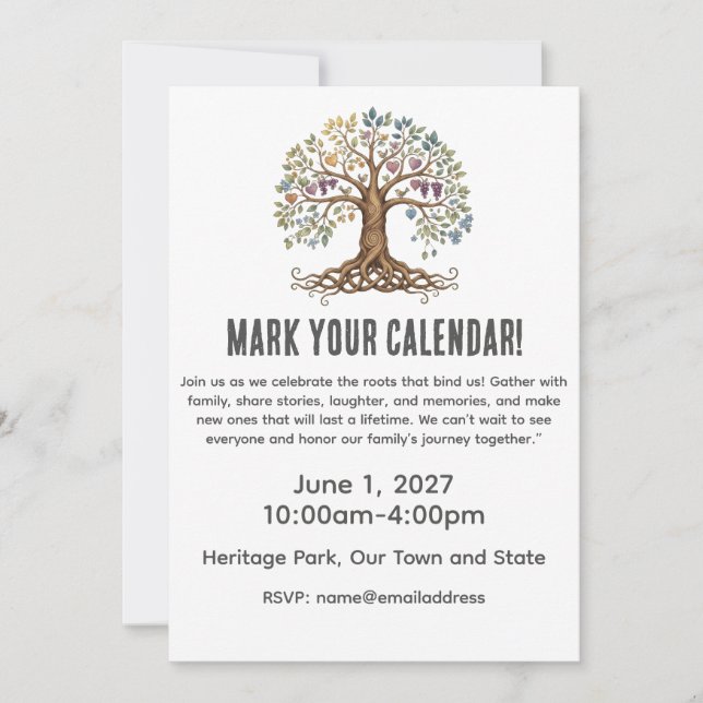 Family Reunion Celebration Invitation (Front)