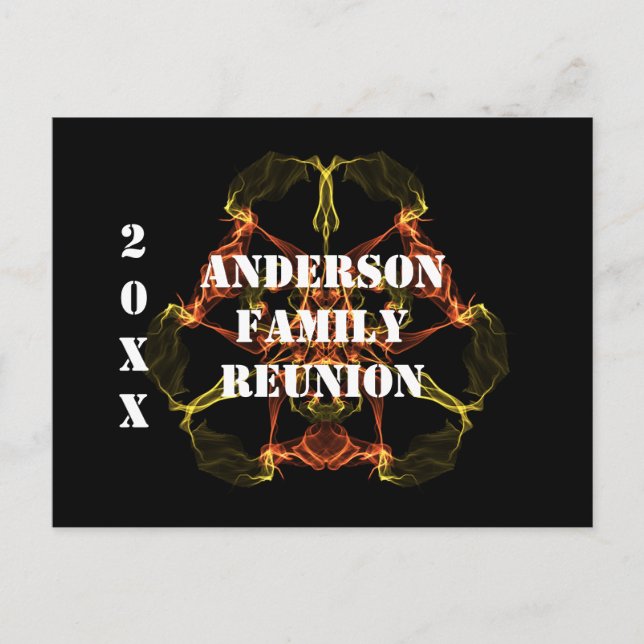 Family Reunion Celestial Abstract Announcement Postcard (Front)