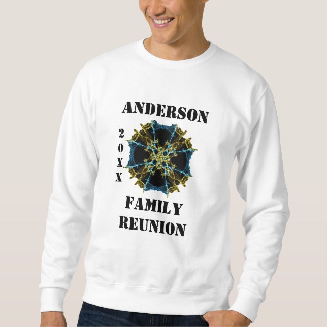 Family Reunion Celestial Gold Blue Abstract Space Sweatshirt (Front)