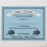 Family Reunion Certificate of Participation<br><div class="desc">Family Reunion Certificate of Participation features vintage style frame and "family" trees.  Give a certificate of participation to family members at your next reunion. Certificate can be used as attendance,  contests,  games and more. Change the background color to your own favorite color or family colors.</div>