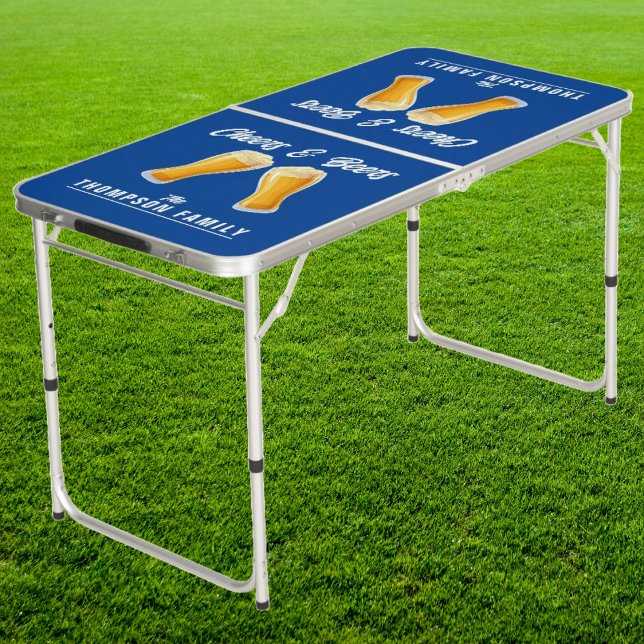 Family Reunion Champions | Blue Tailgate  Beer Pong Table (Creator Uploaded)