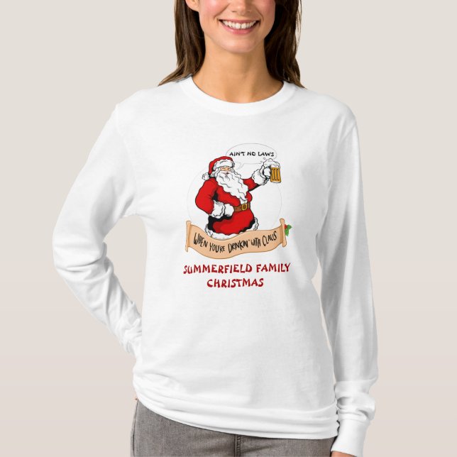 Family Reunion Christmas Funny Matching Mom T-Shirt (Front)