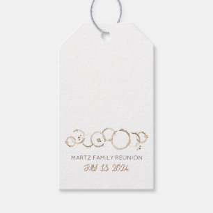 Family Reunion Coffee Rings Event Date Fun Gift Tags