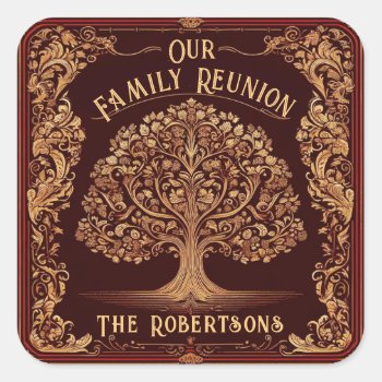 Family Reunion Collection Square Sticker by thetreeoflife at Zazzle