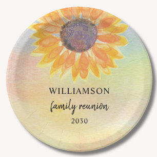 Family Reunion Colorful Paper Plates