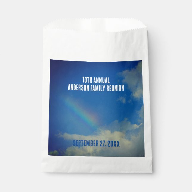 Family Reunion Colorful Rainbow Annual Event Favor Bag (Front)