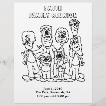 Family Reunion Coloring Page Souvenir by Lynnes_creations at Zazzle
