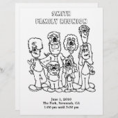 Family Reunion Coloring page souvenir (Front/Back)